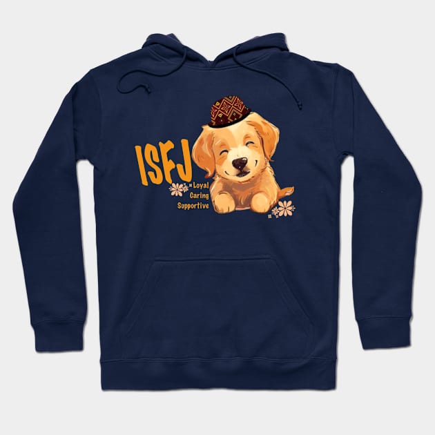 ISFJ Protector, Golden Retriever Hoodie by Black Cat